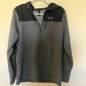 Under Armour Black and Gray Half-Zip Hoodie